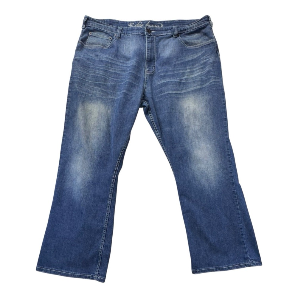 Safari Denim Bootcut Stretch Jeans Womens 44x30 Distressed Back Pockets